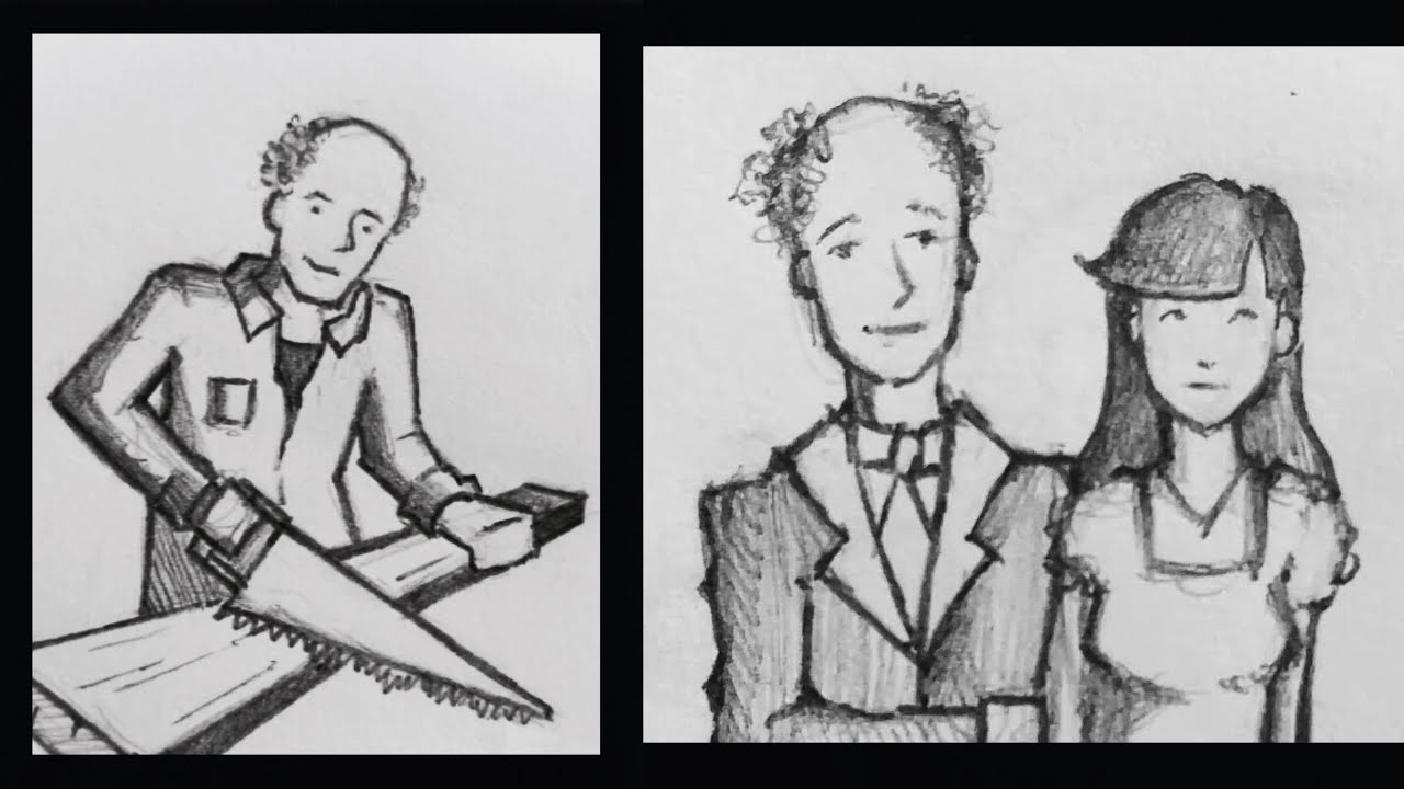 Two black-and-white hand-drawn panels from the archived thumbnail for A Tribute to my Dad