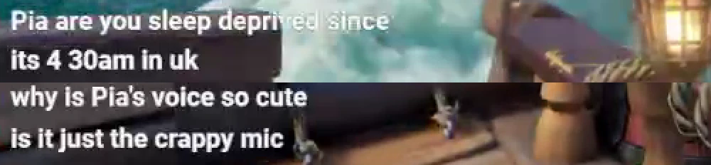 Two cropped in-game stream-chat messages using the name Pia